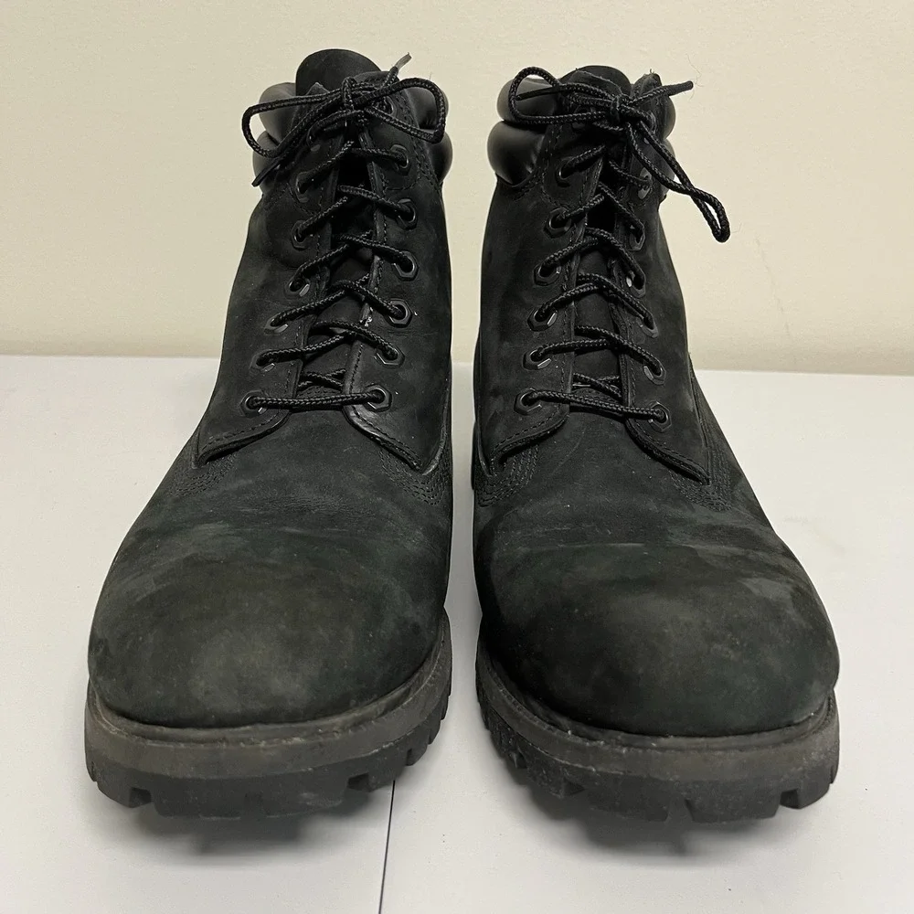 Timberland Premium 6 Inch Waterproof Boots Mens 11M Black Nubuck 73541 Work Hike